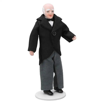 Doll House Servant 1:12 Doll House Miniature Turnable Ceramic Victorian Servant Toy Decoration with Stand
