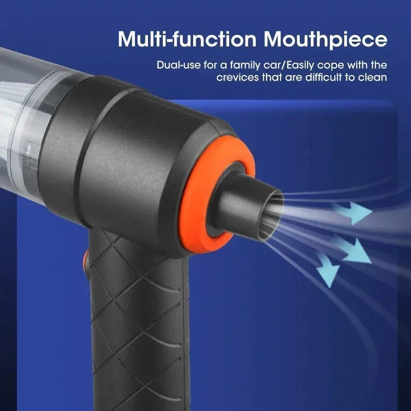 Cordless Car Vacuum Cleaner - Handheld High-Power Suction for Auto & Home, Portable Mini Vacuum with Strong Blowing Function