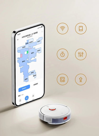 XIAOMI MIJIA Robot Vacuum Cleaners Mop 3C Plus Enhanced Edition Pro C103 5000PA Suction Sweeping Washing Mop APP Smart Planned