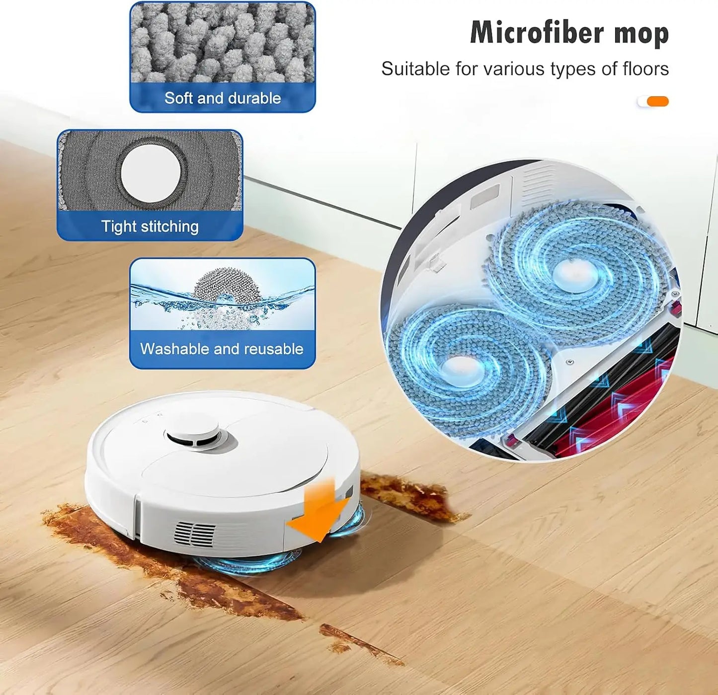 Roborock Qrevo Master / Qrevo Slim Robot Vacuums Cleaner Accessory Main Side Brush Hepa Filter Mop Cloths Dust Bag Spare Part