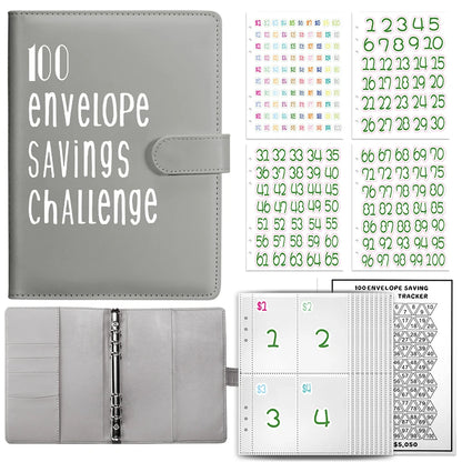 100 Envelope Cash Savings Challenge, Saving Challenge Envelop Book, Budget Envelope Financial Assistant, A5 Size Cash Binder