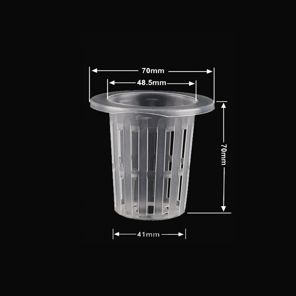 Hydroponic Basket 10pcs Plant Containers Grow Pots High Quality Round Shape Heavy Duty Net Cups Indoor and Outdoor Home Supplies