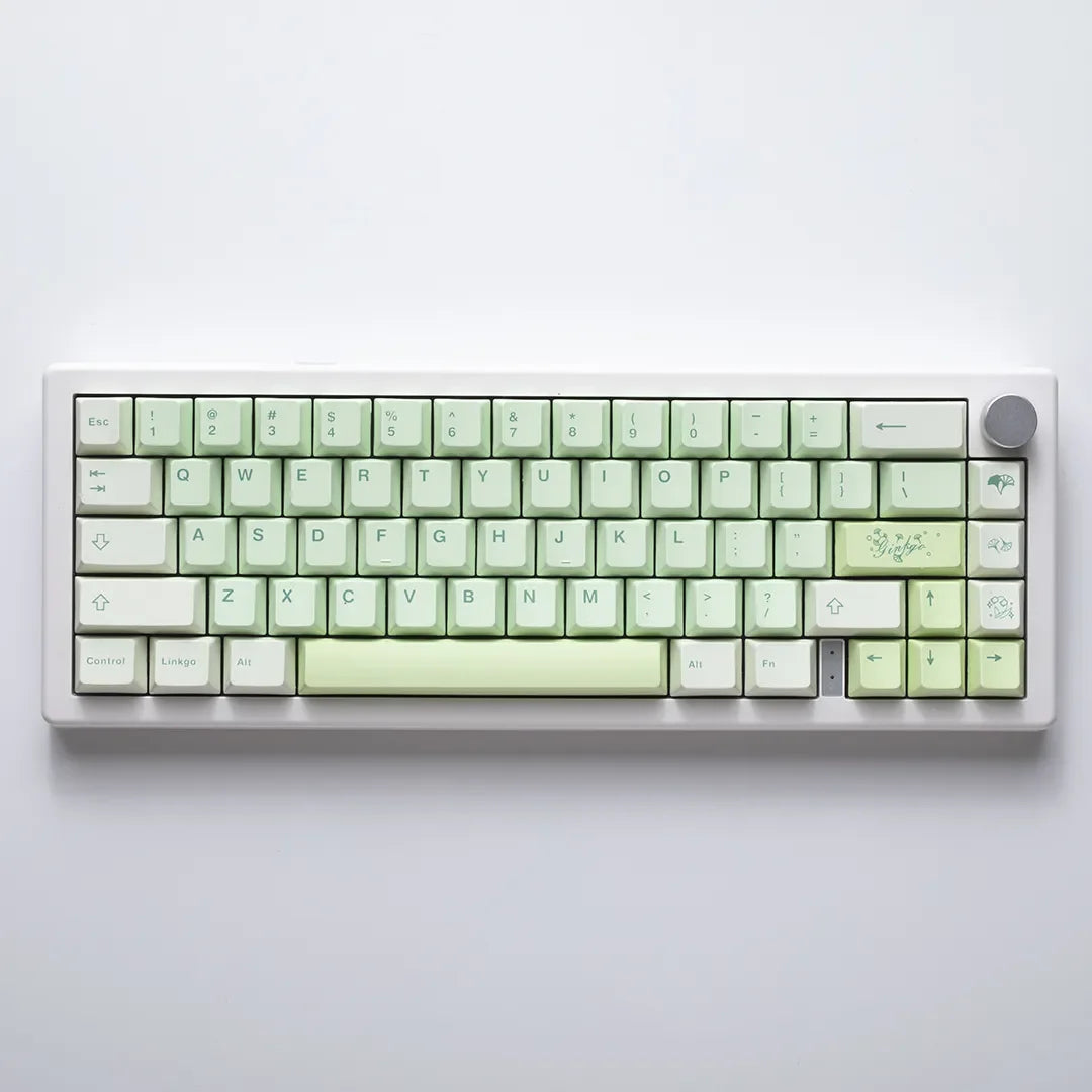 127 Keys Ginkgo Mechanical Keyboard Keycap PBT Thermal Sublimation Cherry Profile DIY Custom Gaming Gamer Keyboard Accessories
