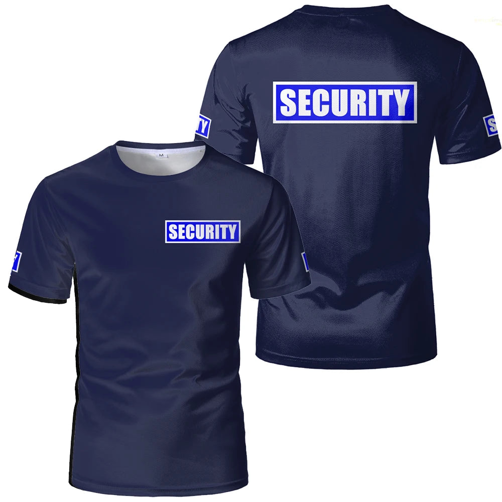 Security Uniform, Classic Security Bodyguard Professional Work Clothes, Light Breathable T-shirt, Procurement, Oversized Tops