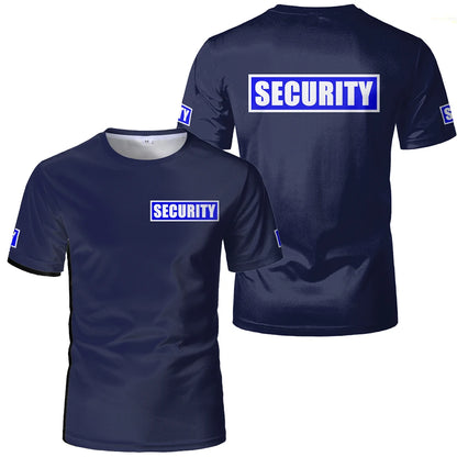 Security Uniform, Classic Security Bodyguard Professional Work Clothes, Light Breathable T-shirt, Procurement, Oversized Tops