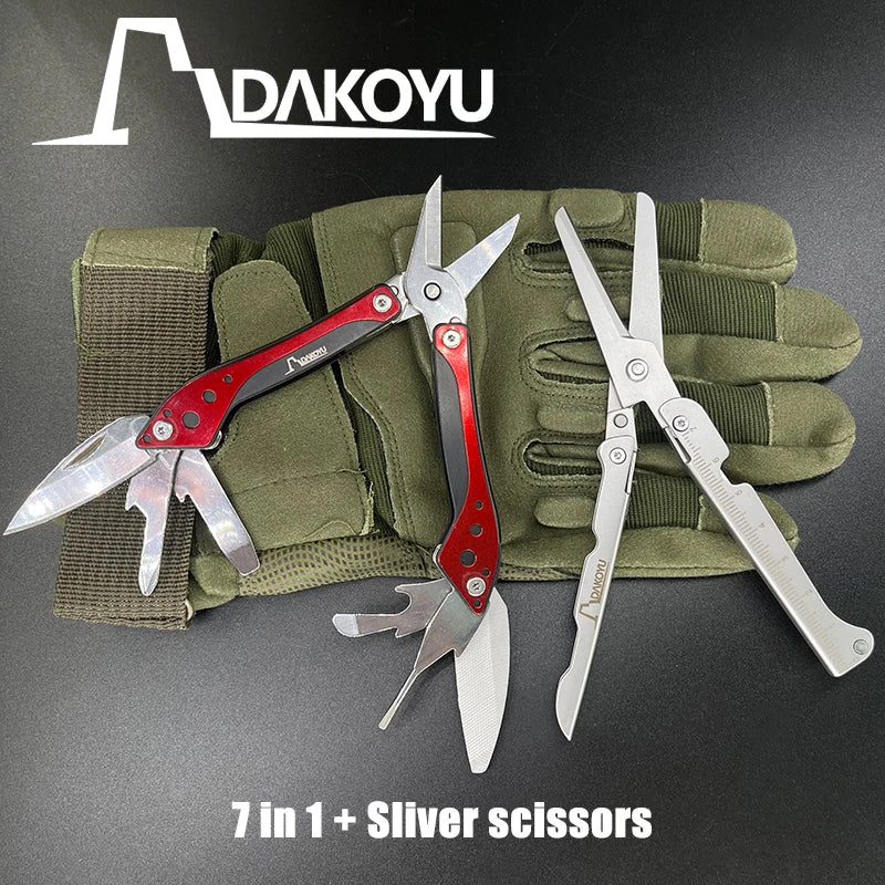 DAKOYU Outdoor Multifunctional Folding Multifunctional Tools Camping Equipment Portable EDC Detachable Large Scissors