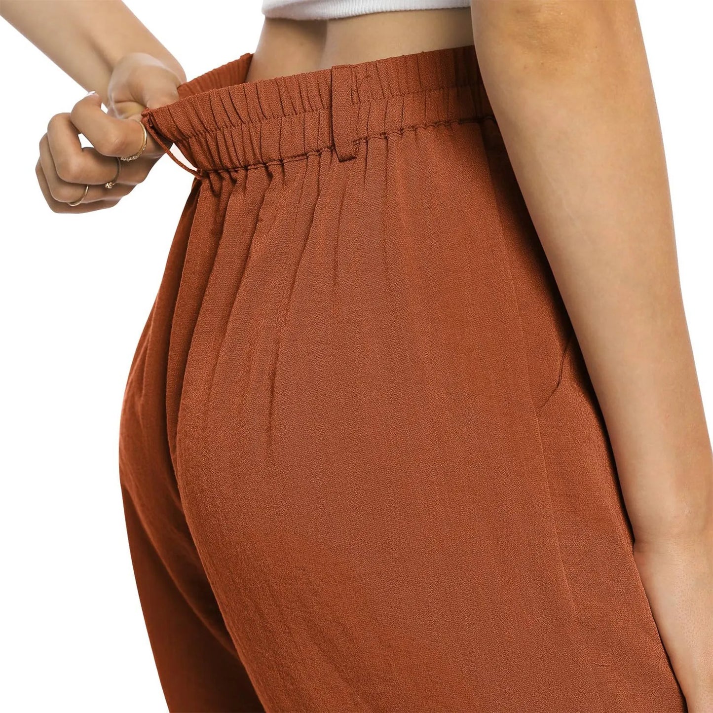 Womens Casual Wide Leg Pants High Waisted Button Down Straight Long Trousers Palazzo Pants Elegant Woman Flared Pants Youthful