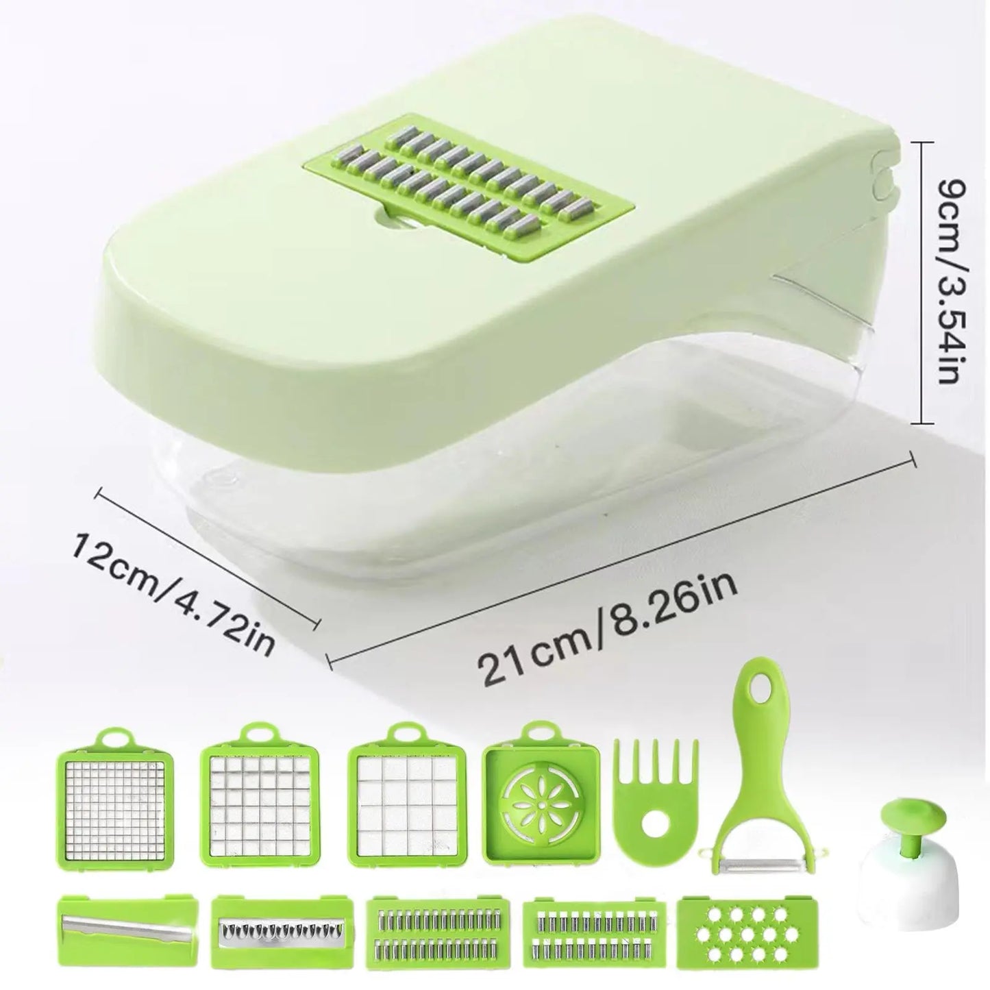 7/17 in 1 Multifunctional Vegetable Chopper - Food Grate Vegetable Slicer Food Dicer Cut Kitchen Items for Cooking & Meal Prep
