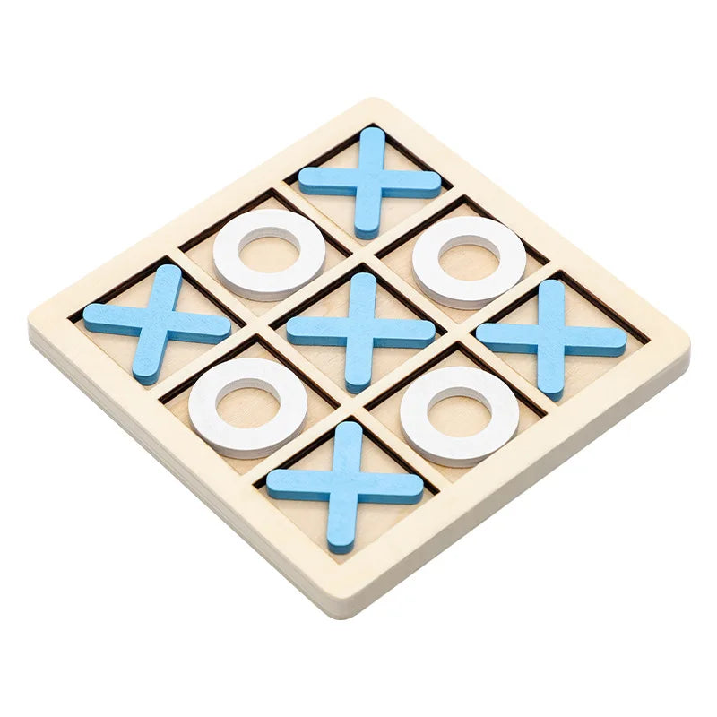 Solid Wooden Tic Tac Toe Board Game - Perfect for Family Fun and Backyard Entertainment!