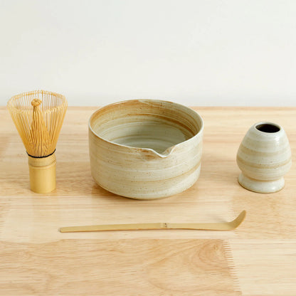 4Pcs Japanese Matcha Set Traditional Matcha Tea Set Matcha Whisk Set Manual Matcha Making Kit Ideal Matcha Kit for Tea Lovers