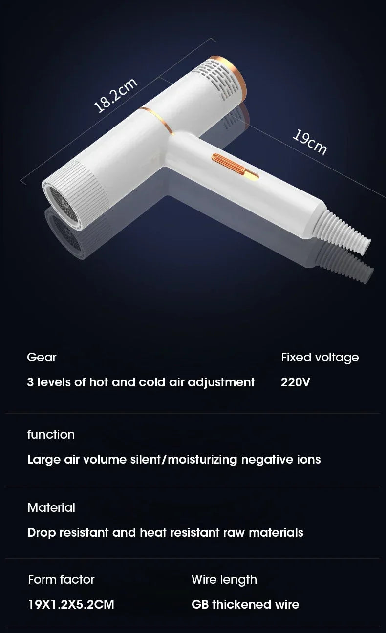 Hair Dryer 110V/220V Professional Powerful Hair Dryer FastHeating Salon Hair Styler Tool High-speed Hair Dryer For HomeDormitory