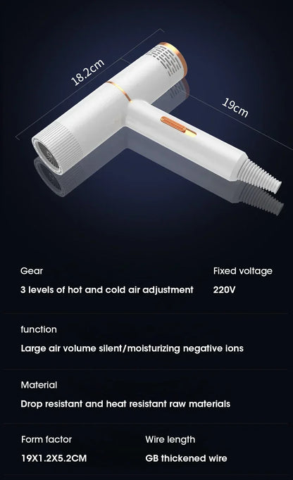 Hair Dryer 110V/220V Professional Powerful Hair Dryer FastHeating Salon Hair Styler Tool High-speed Hair Dryer For HomeDormitory