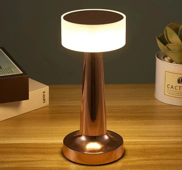 LED Table Light Metal Touch Desktop Decorative Lamp Rechargeable Night Lights For Bar Coffee Table Restaurant Decoration Light