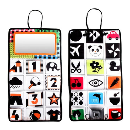 Infant Baby Car for Seat Back Hanging Folding Mirror Travel Portable Cartoon Patterns Toddlers Learning Cognitive High