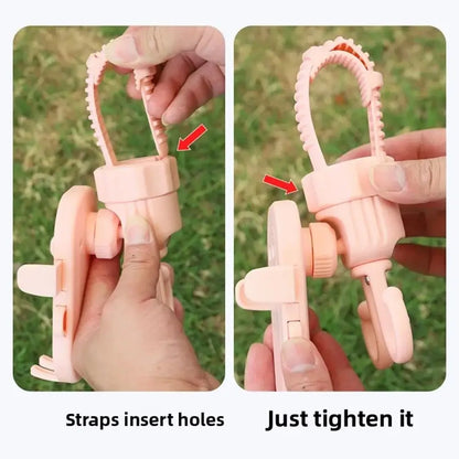 2 in 1 Baby Stroller Hooks Rotatable Creative Stroller Phone Holder Stable Detachable Bicycle Hanging Double Hook Universal