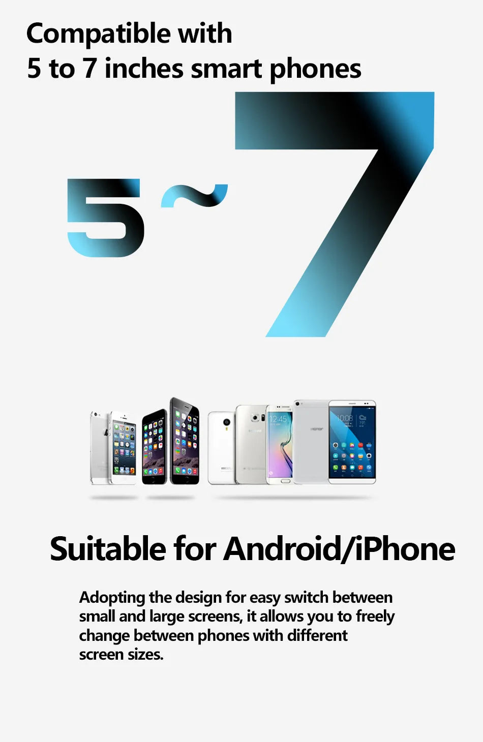 Virtual Reality 3D VR Headset Smart Glasses Helmet for Smartphones Cell Phone Mobile 7 Inches Lenses Binoculars Goggles Devices