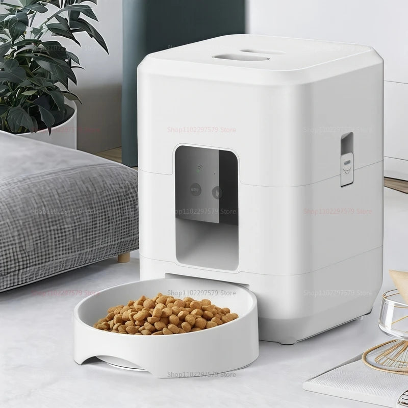 2L Automatic Pet Feeder Smart Control Cat Feeder WIFI Feeders Intelligent Timed And Quantitative Feeding Remote Feeding Cat