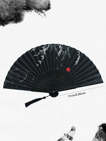 1pc-Elegant wooden folding hand fan favored by fans, favored by wedding parties and performances