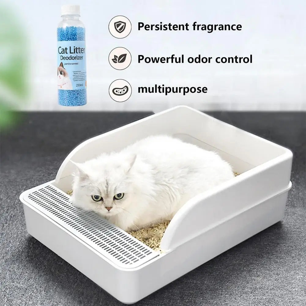 250ml Cat Litter Deodorant Beads For Kitten Toilet Artifact Pet Odor Activated Carbon Absorbs Cat Sand Stink Cleaning Supplies