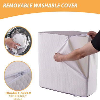 Leg Pillow, 8inch Leg Elevating Pillow for Legs,Rest, Sleeping,Leg Wedge Pillow for Side Sleeping, Memory Foam Leg Wedge Pillow