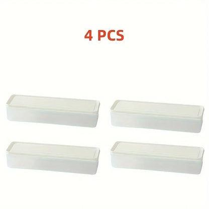 Long Rectangular Food Storage Containers, Plastic Reusable Refrigerator Organizer Boxes Kitchen Accessories