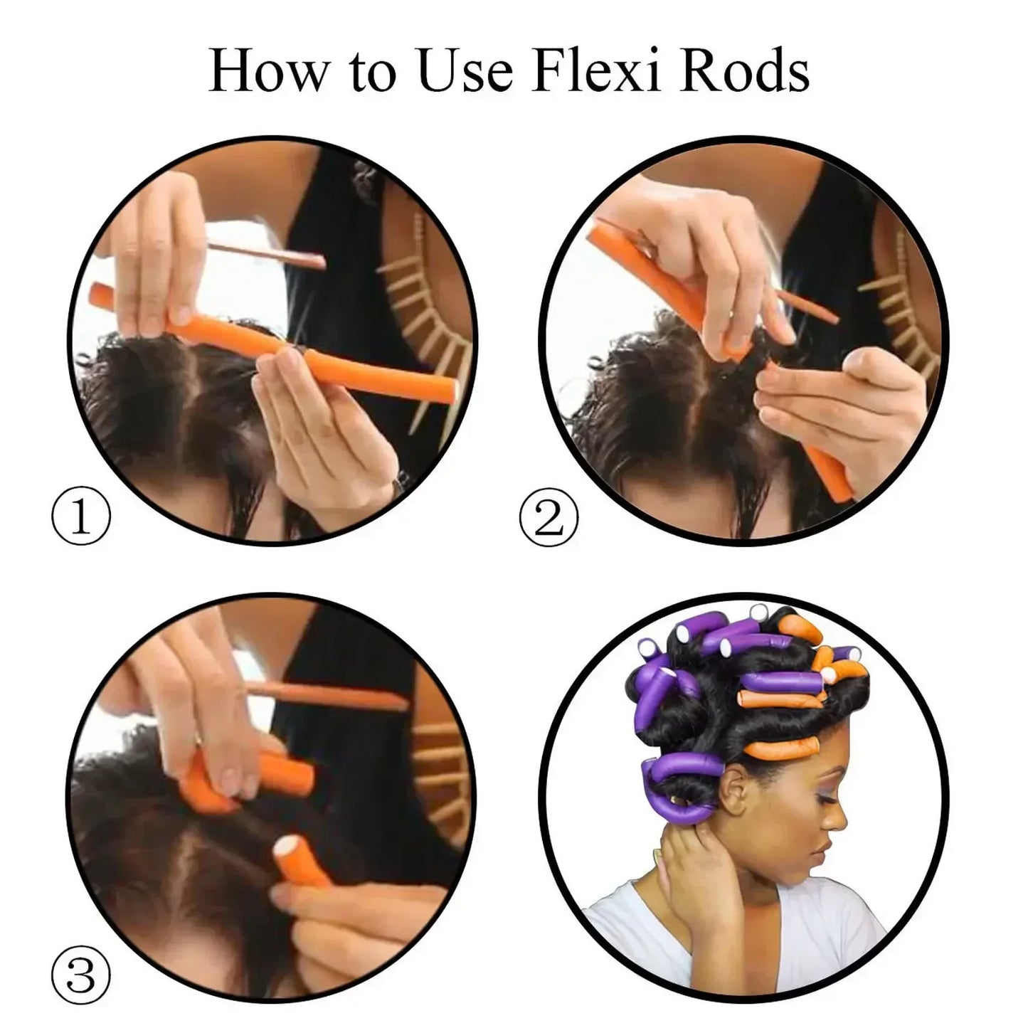20pcs Flexible Hair Curling Rod Hair Curler Makers Soft Foam Bendy Twist Curls Flexi Rollers Styling Tools Hair Roller
