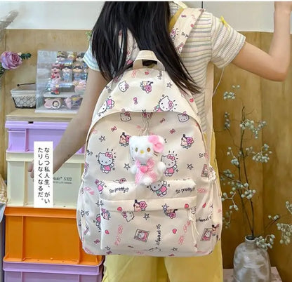 Hello Kitty backpack for junior high school students cute cartoon fashion school bag large capacity school bag for women