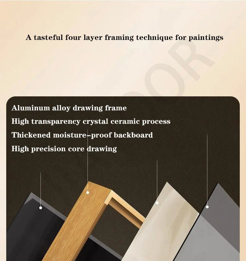 Entrance Decoration Pendant Lamps Luxury Abstract Plant Corridor Hanging Painting TV Background Wall Painting With  Light Lustre