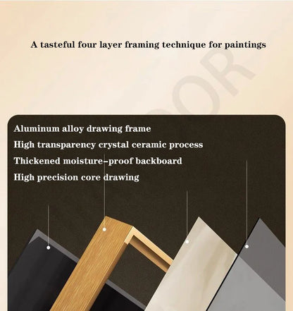 Entrance Decoration Pendant Lamps Luxury Abstract Plant Corridor Hanging Painting TV Background Wall Painting With  Light Lustre