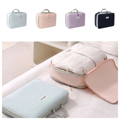 Large Capacity Compression Packing Cube with Carry Handle Waterproof Clothes Storage Bag Dustproof Handheld