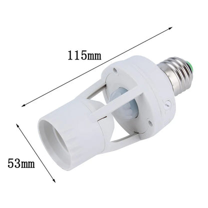 Smart Home PIR Motion Sensor Light Socket E27 LED Bulb Base Adapter with Light Control Smart Switch Residential Security