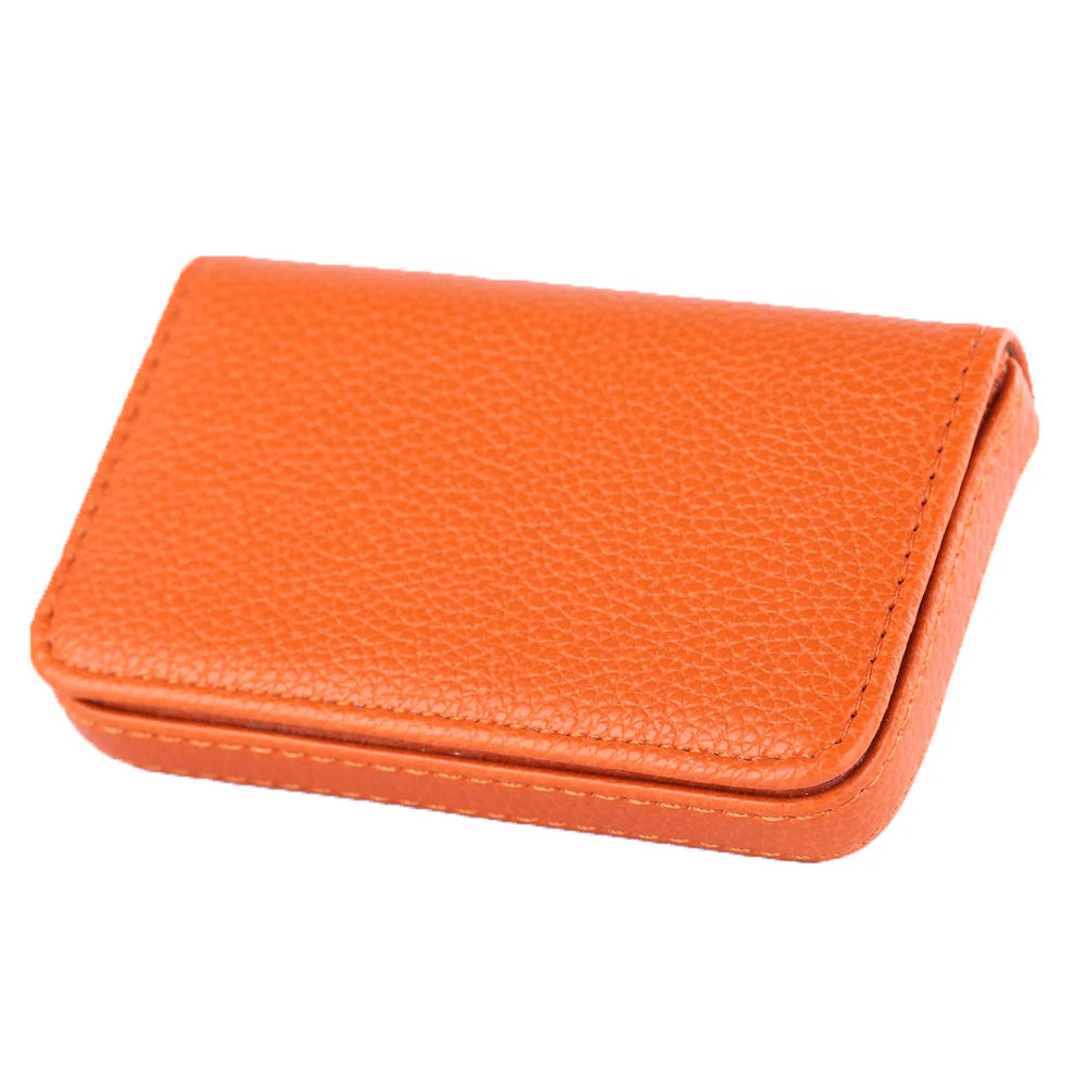 Solid Color PU Leather Business Card Holder Name Card Holder Card Book Large Capacity Card Package Card Holder Card Organizers