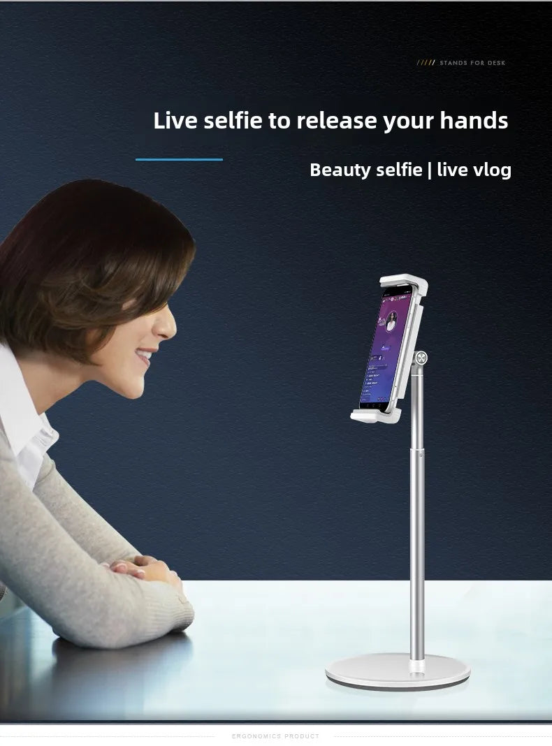 Sturdy Tablet Stand with Adjustable Viewing Angles - Ideal for Bedside, Desktop, and Kitchen Use