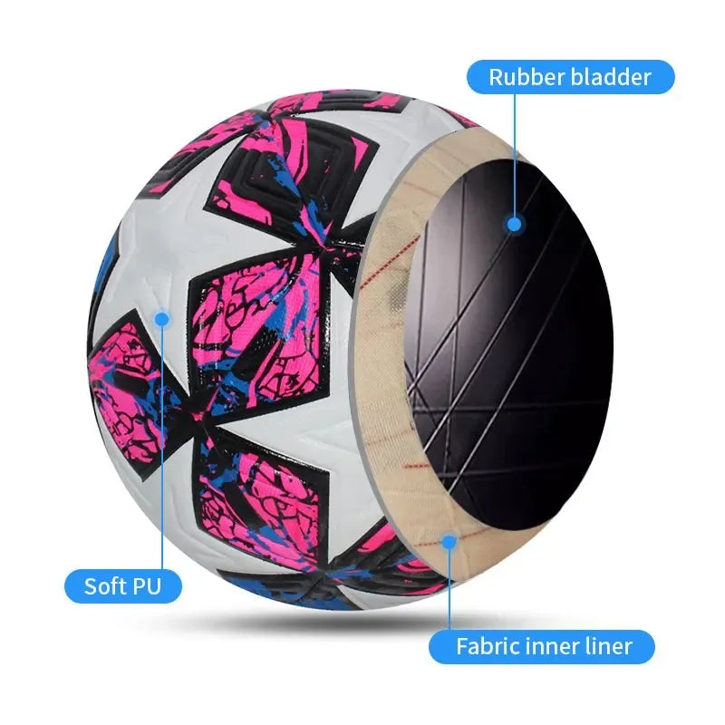 Standard Size 5 Soccer Ball Professional Outdoors Sports Match Balls Training Seamless Football High Quality PU Material