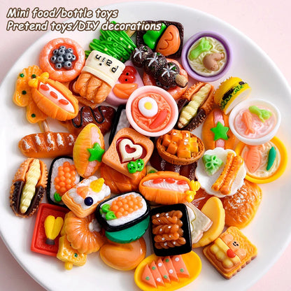 50pcs Miniature Food Toy Cute Dollhouse DIY Handmade Decorations Miniature Food Kitchen Accessori Simulation Food