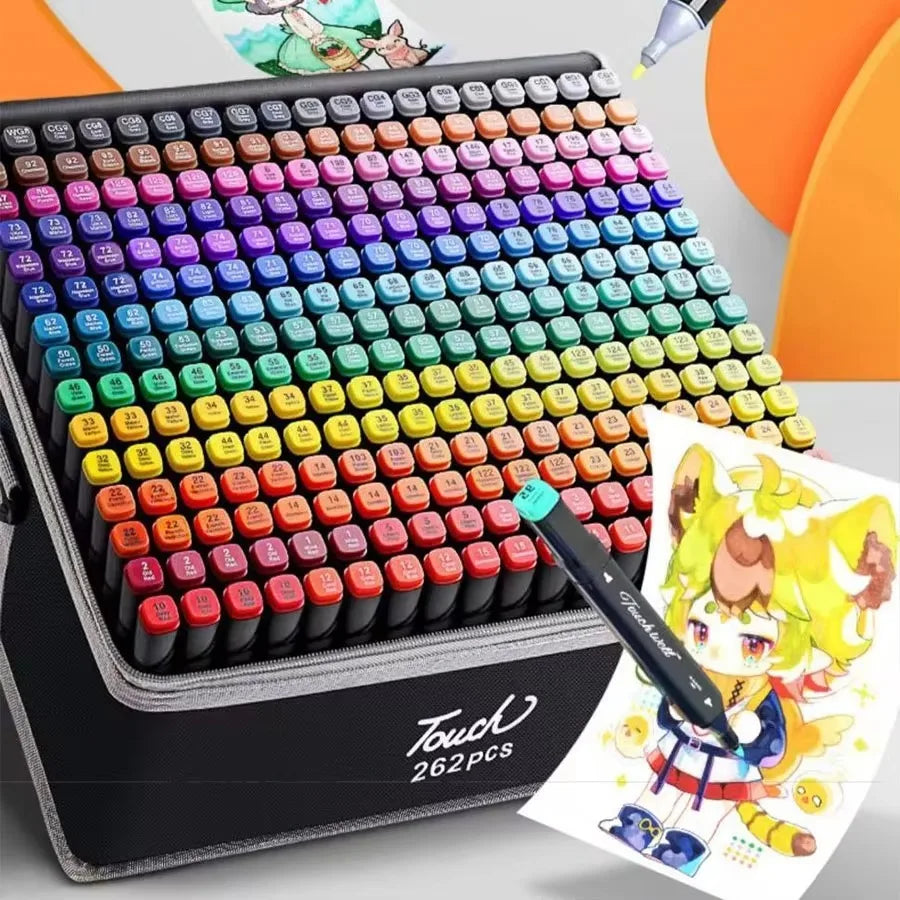 24-168 Color Alcohol Double-ended Oily Marker Painting Art Set Office Culture and Educational Supplies