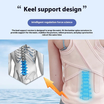 AIQUE Back Posture Corrector Lumbar Pad Waist Support Hunchback Spinal Orthopedic Straps Correct UNISEX Back Brace For Adult