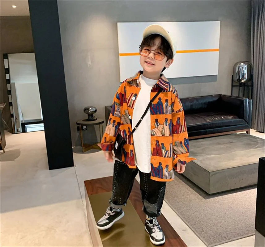 Boys Baby's Kids Blouse Coat Jacket Outwear Cotton 2024 Sweet Spring Autumn Shirts Outwear High Quality Children's Clothing