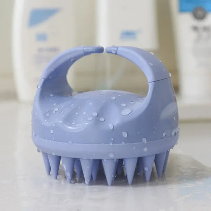 Scalp Brush Massager Sculp Scrubber Brush Wheat Straw Biodegradable Silicone Shampoo Brush Hair Scalp Massager For Hair Growth