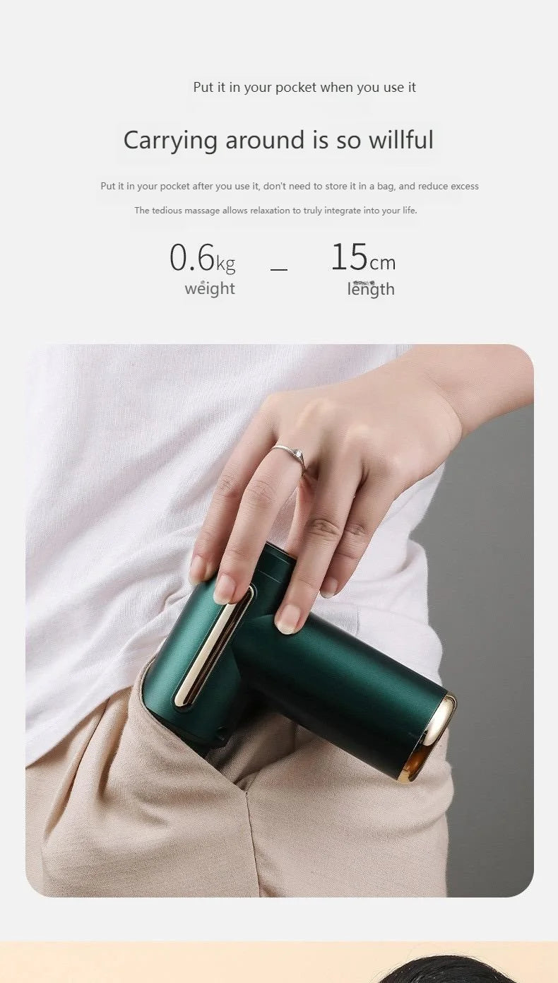 Upgraded Portable Massage Gun - Deep Tissue Muscle Relief, USB Rechargeable Battery, Ideal For Back & Neck,Gift For Everyone