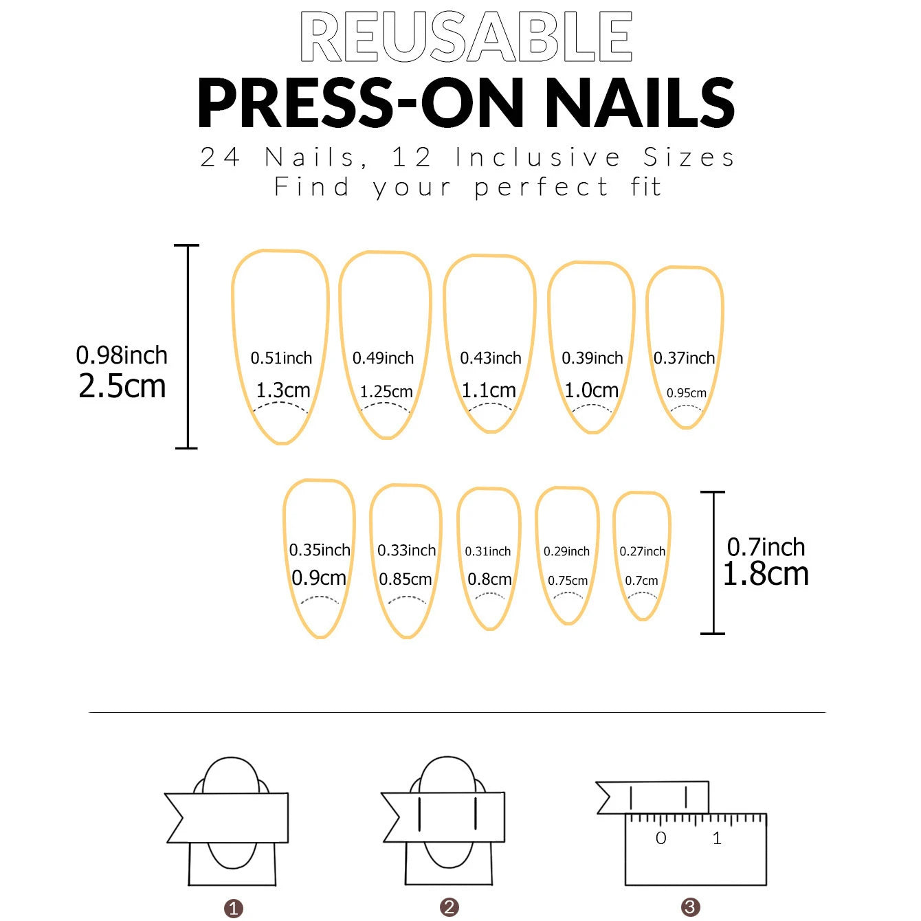 ARTAUG 24PCS Medium Stiletto Pink Press On Nails Full Cover Fake Nail Set Press On Nails Love Design handmade Press On Nails