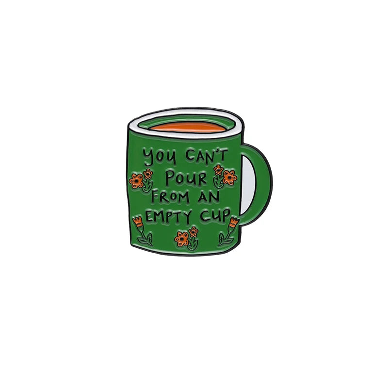 Creative Coffee Enamel Brooch Spaceship Coffee Elements Need By Coffee Power Books Cat Coffee Cups Metal Badge Lapel Pin Jewelry