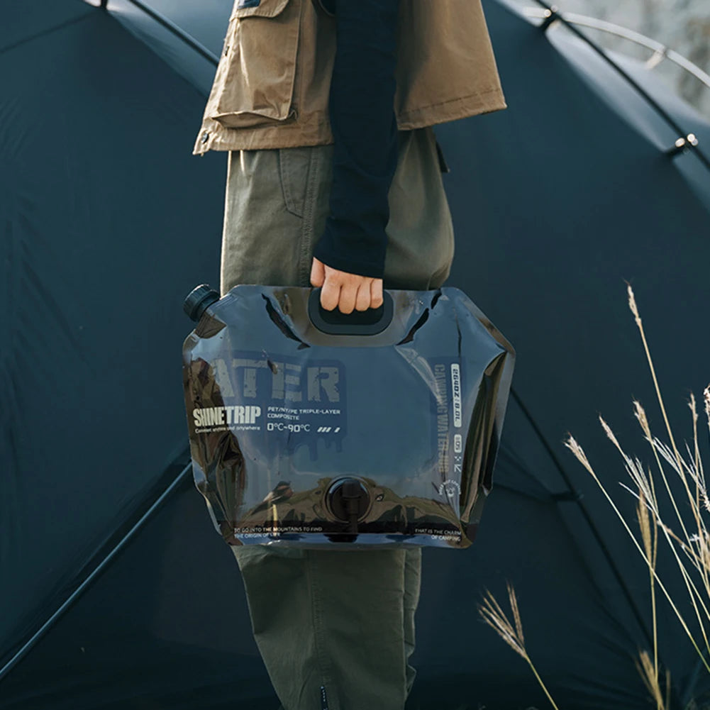 8L Portable Water Bags Folding Camping Water Container Jug Bucket with Faucet for Outdoor Hiking Travel Water Storage Jug Pouch