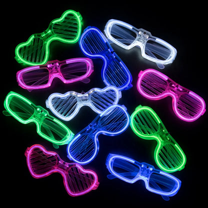 1 Pc Party Glow in the Dark Glasses Light Up LED Glasses Neon Party Favors Sunglasses Party Decor Party Supplies