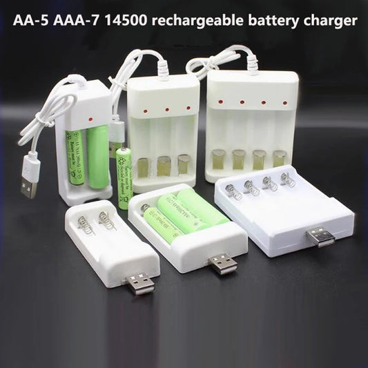 AAA/7 rechargeable battery charger 1.2V universal USB charging box AA/5 battery 14500 lithium battery charger