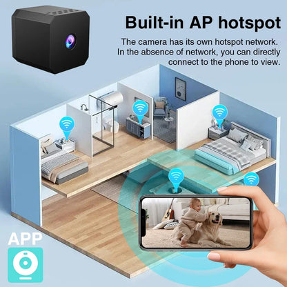 Smart Security Camera Mini Outdoor 1080P WiFi Night Vision Human Detection 2-Way Audio Cloud/SD Storage Camara Espia Smart Home