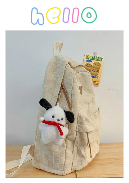 Gift pendant schoolbag, female high school student schoolbag, backpack, college student large-capacity and versatile backpack