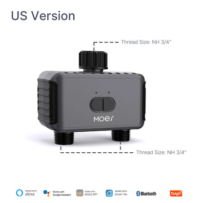 Smart Bluetooth Sprinkler Timer - Auto-Programmable Water Controller with 2-Way Rain Delay, Filter Washer & App Control