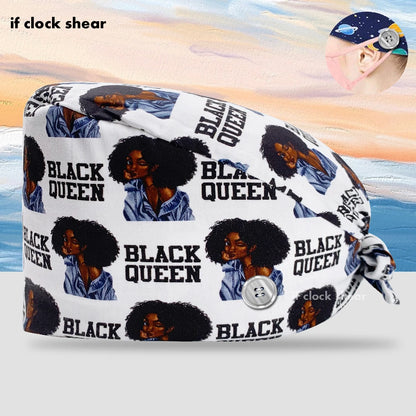 Printing Clinic Pharmacy Work Hat Dentistry Operating Room Doctor Scrubs Hats Adjustable Medical Nurse Accessories Surgical Caps