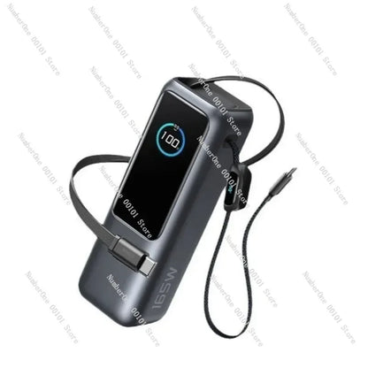 A1695 165W portable power bank, 25000mAh PD3.0/QC4.0 fast charging portable charger with extendable cable